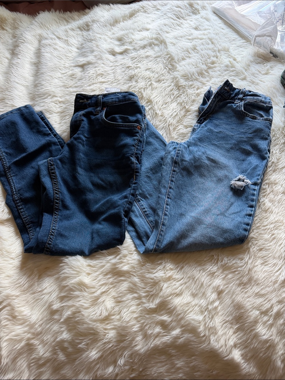 Girls Blue Denim Jeans - Classic & Light Wash Options